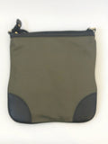 Leather Trimmed Nylon Crossbody Bag