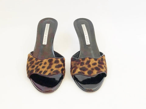 Louis Vuitton Pony Hair Damier Slide Sandals 38