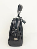 Leather Trim Tessuto Handle Bag