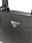 Leather Trim Tessuto Handle Bag