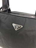 Leather Trim Tessuto Handle Bag