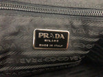 Leather Trim Tessuto Handle Bag