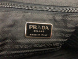 Leather Trim Tessuto Handle Bag