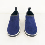 Stuart Weitzman Blue Suede Slip-On Sneaker