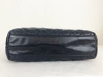 Vintage Quilted Navy Blue Shoulder Bag