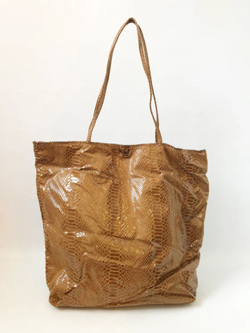 NEW Embossed Suede Tote W/Pouch