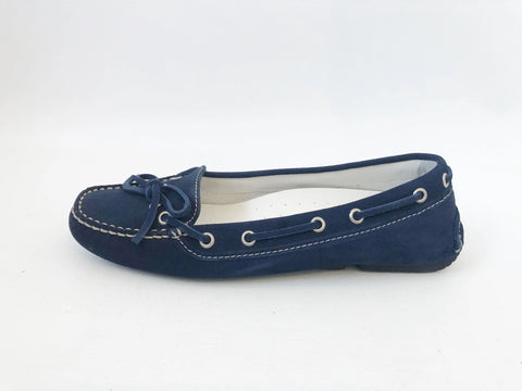 NEW Fratelli Rossetti One Blue Suede Driving Moccasin Size 39.5 It (9.5 Us)
