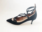 Valentino Suede Love Latch Pumps Size 37.5 It (7.5 Us)