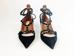 Valentino Suede Love Latch Pumps Size 37.5 It (7.5 Us)
