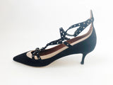 Valentino Suede Love Latch Pumps Size 37.5 It (7.5 Us)