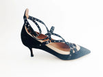 Valentino Suede Love Latch Pumps Size 37.5 It (7.5 Us)