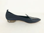 Nicholas Kirkwood Blue Leather Flats Size 39 It (9 Us)