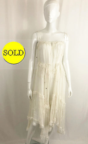 Zimmermann Ruffle Handkerchief Dress Size 2 Au/ 4-6 Us