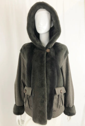 NEW Cara Mila Mink & Cashmere Coat Size M