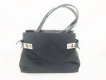 Leather Trim Handle Bag