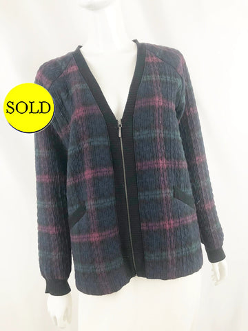 Nicole Miller Artelier Plaid Jacket Size S