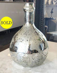 14 Inch Etched Mercury Glass Vase