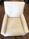 Crate & Barrel Grey Leather Armchair