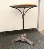 Antique French Marble Iron Bistro Table
