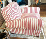 Upholstered Striped Club Chair 41X36X33