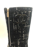 NEW Chanel Tweed Boots Size 41 It (11 Us)