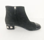 Chanel Suede Charm Booties Size 41 It (11 Us)