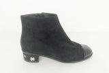 Chanel Suede Charm Booties Size 41 It (11 Us)