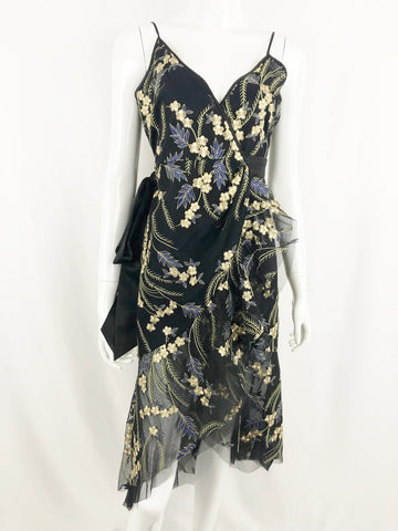 Diane Von Furstenberg Embroidered Dress Size 4