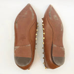 Valentino Rockstud Leather Ballet Flat Size 40.5 It (10.5 Us)