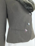 Trina Turk Blazer With Faux Fur Collar Size 4