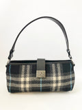 Leather Trim Check Shoulder Bag