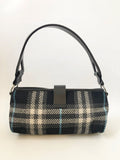 Leather Trim Check Shoulder Bag