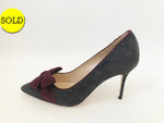 NEW Manolo Blahnik Grey Pump Size 37.5 It (7.5 Us)