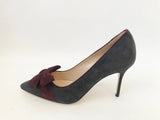 NEW Manolo Blahnik Grey Pump Size 37.5 It (7.5 Us)