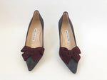 NEW Manolo Blahnik Grey Pump Size 37.5 It (7.5 Us)