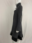 Philosophy Sweater Coat With Faux Leather Trim Size 8