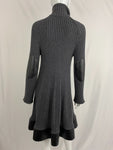 Philosophy Sweater Coat With Faux Leather Trim Size 8
