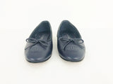 Chanel Blue Leather Ballet Flats Size 35.5 It (5.5 Us)