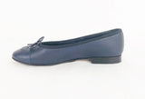 Chanel Blue Leather Ballet Flats Size 35.5 It (5.5 Us)
