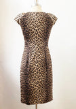 Kay Unger Silk Leopard Print Dress Size 2