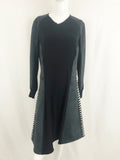 Wool Knit Dress W/Faux Suede Trim Size 8