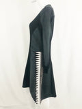 Wool Knit Dress W/Faux Suede Trim Size 8