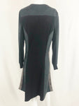 Wool Knit Dress W/Faux Suede Trim Size 8