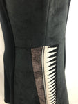Wool Knit Dress W/Faux Suede Trim Size 8