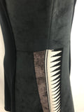 Wool Knit Dress W/Faux Suede Trim Size 8