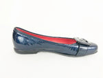 Amalfi Blue Patent Leather Flats Size 8