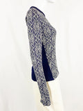 Chloe Blue Metallic Knit Top Size L