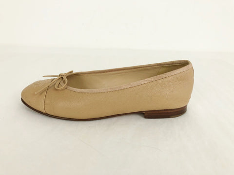 Chanel Cap-Toe Ballet Flats Size 35.5 It (5.5 Us)