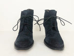 Agl Blue Suede Lace Up Shoes Size 37 It (7 Us)