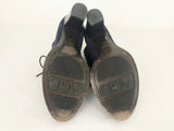 Agl Blue Suede Lace Up Shoes Size 37 It (7 Us)